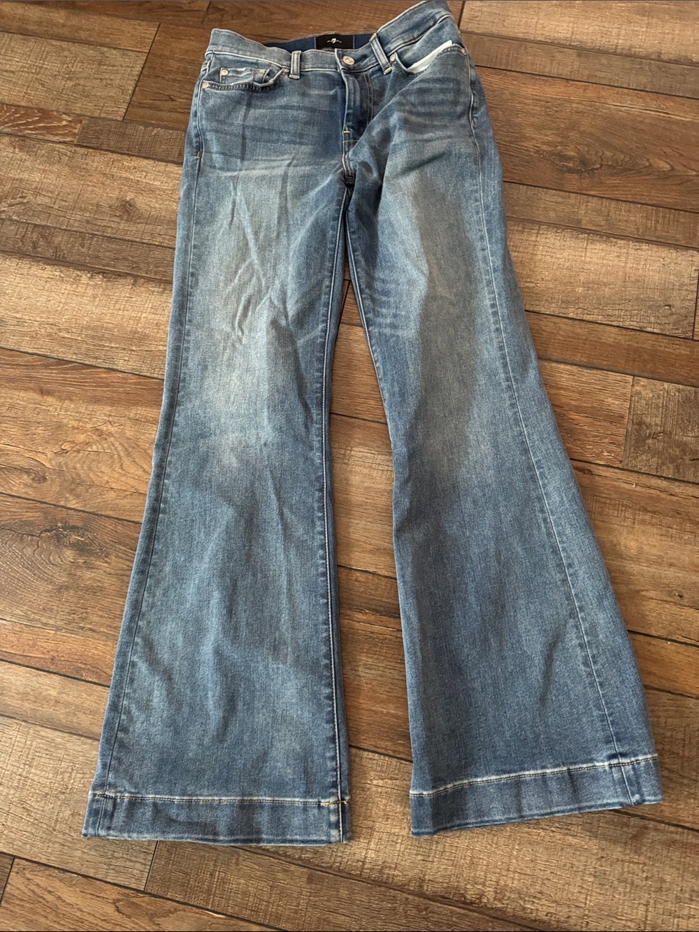 7 For All Man Kind DOJO Denim Jeans with Back Pocket Stitching - Picture 4 of 9